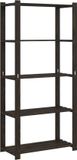 vidaXL Opbergrek - 5-laags - 80x38x170 cm - Massief Grenenhout - Zwart