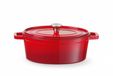 HENDI Braadpan van geëmailleerd gietijzer – 4,4L – rood – 365x290x115 mm