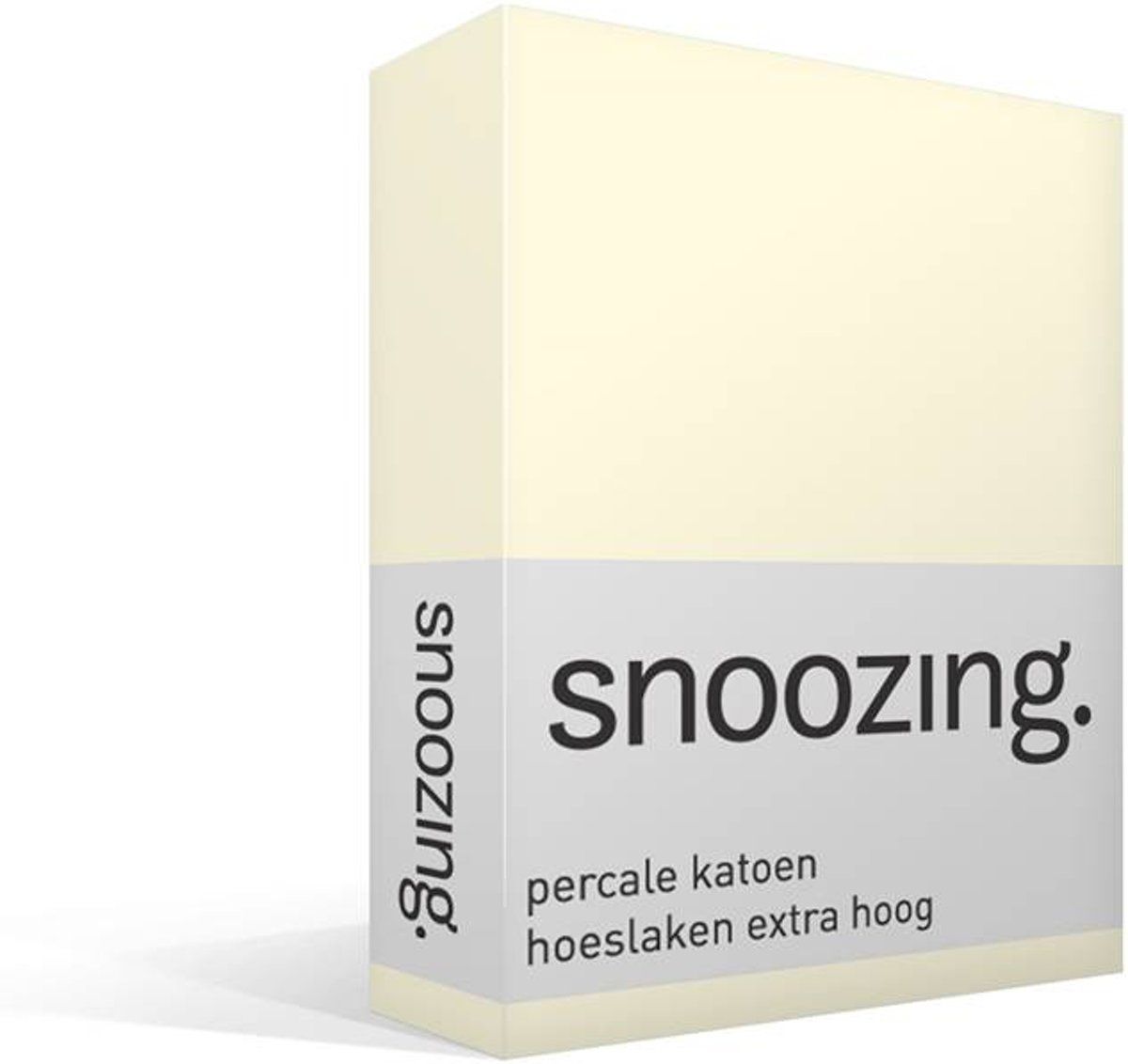 Snoozing percale katoen hoeslaken extra hoog - Lits-jumeaux (160x220 - wit