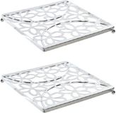 Item International Items Pannenonderzetter - 2 stuks - Vierkant - Metaal - Zilver - 18 x 18 cm