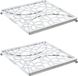 Item International Items Pannenonderzetter - 2 stuks - Vierkant - Metaal - Zilver - 18 x 18 cm