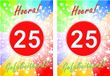 Bellatio Decorations verjaardag deurposter - 2x - 25 jaar - 59 x 42 cm
