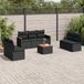 Maison Exclusive - Ensemble de jardin, 8 pièces, avec coussins, noir, en polyrotin