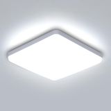 Comely Vierkante LED Plafonnier 36W, 3.5CM Ultra-dun LED Plafondpaneel 6500K Koel Wit, Moderne Plafondlamp voor Badkamer, Woonkamer, Keuken, Slaapkamer, Gang, Balkon, Garage