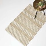 Homescapes jute vloerkleed Arlyn 60 x 90 cm - beige-wit gestreept