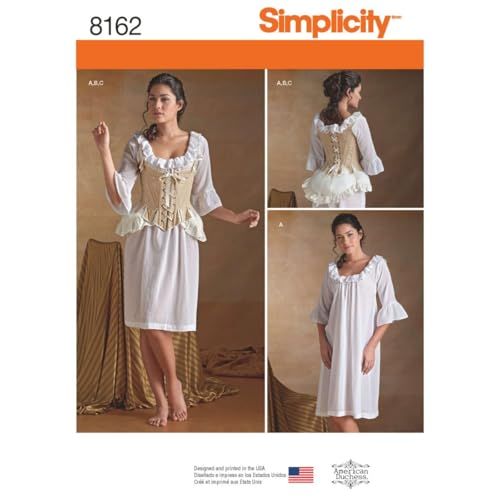 Simplicity Patroon 8162 Misses' 18e eeuwse onderkleding - Maat: Ø120cm Rond