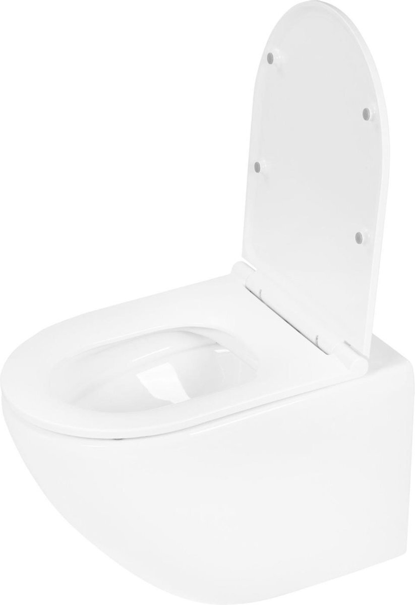 Differnz Wand Toilet spoelrandloos met Zitting Glans wit 38.500.04
