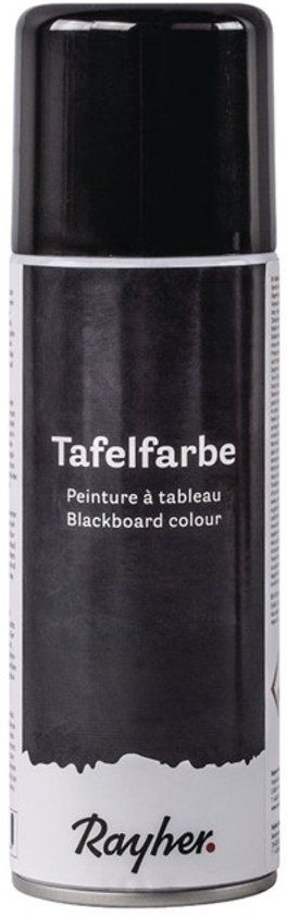 Rayher Hobby Zwarte krijtbord/schoolbordverf spray 200 ml
