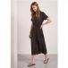 Robe mi-longue à col cloche et imprimé