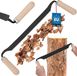 KOTARBAU® Trekmes - Schorsmes - Gesmeed Staal - 280 mm - Trekmes voor Hout - Zwart - Ergonomische Houten Handgrepen - Ontschorsingsgereedschap - Duurzaam