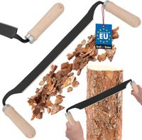 KOTARBAU® Trekmes - Schorsmes - Gesmeed Staal - 280 mm - Trekmes voor Hout - Zwart - Ergonomische Houten Handgrepen - Ontschorsingsgereedschap - Duurzaam