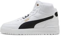 Puma Shuffle Downtown Mid Sneakers Wit Kinderen Unisex Hoge Sneakers Leer Rubber 37.5