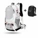 CarryQuest® Sac à dos de randonnée 50L - Sac à dos de trekking imperméable avec ventilation dorsale et ceinture lombaire - Gris clair