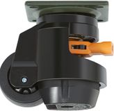 Merkloos Set van 4 zwenkwielen, draagvermogen 250 kg, 2,5 inch zwaar uitgevoerde zwenkwielen van 360°, verstelbare zwenkwielen voor werkbank en machines