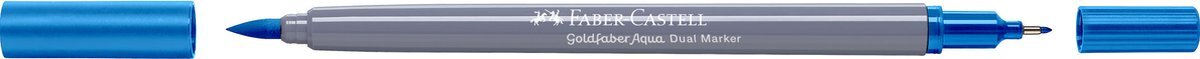 Faber-Castell - Duo aquarelmarker Goldfaber - azuurblauw 449 - brush / 0,4mm - FC-164649