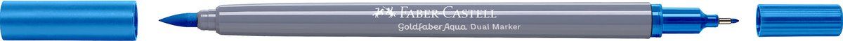 Faber-Castell Goldfaber Duo aquarelmarker - azuurblauw 449 - brush / 0,4mm - FC-164649