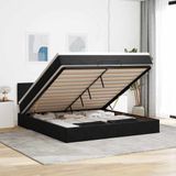 Maison Exclusive lit plateforme avec matelas, noir, 180x200 cm, velours