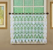 Today's Curtain Medaillon Macramé Tier 24", Wit, 35W x 24L
