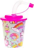 Duckiez 3D Beker Met Rietje En Deksel Eenhoorn - 12 stuks