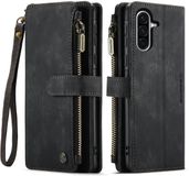 CaseMe C30 Hoesje Geschikt voor Samsung Galaxy A36 | Wallet Zipper Book Case met Pasjeshouder | Beschermhoes met Portemonnee | Zwart