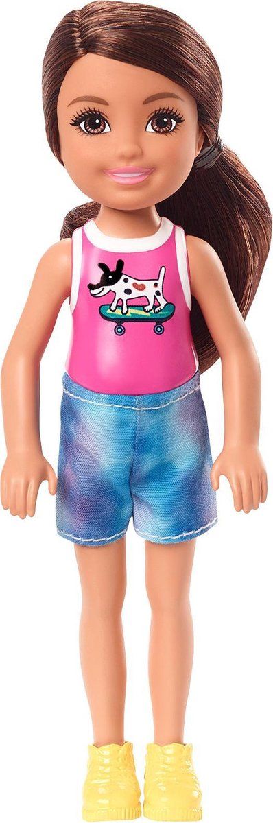 Mattel Chelsea Tienerpop - Roze/Blauw/Geel - 15,3 cm