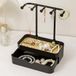 Shenzhen Haorui Industrial Technology Co., Ltd. Organisateur de bijoux avec tiroirs, 5 crochets, 20 pochettes, noir