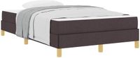 vidaXL Boxspring Bed met Matras Donkerbruin 120 x 190 cm Stof
