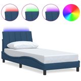 vidaXL Bedframe Hanko Stof Blauw 160x200 cm