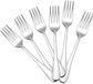 Ibenzoa® Set de fourchettes en acier inoxydable – 6 pièces, design élégant, 20,5 cm