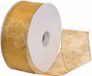 Morex Ribbon 7405.60/50-634 Sneeuwvlok 6,3 cm X 50 YD Nylon Sheer Bedraad Glitter Lint, Goud