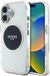Guess Classic Logo - iPhone 16 Hoesje - MagSafe - Zwart - IML Metaal