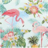 Merkloos Flamingo servetten - 40x - 33 x 33 cm - tropische feestservetten - exotisch thema - Papieren servetten 3-laags
