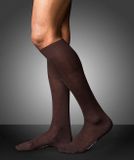 FALKE No. 6 Finest Merino & Silk Kniekousen Heren Bruin - Maat 41-42