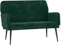 vidaXL Bankje - 108x79x79 cm - Fluweel - Donkergroen