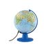 Tecnodidattica Safari-licht, kleine wereldbol voor kinderen, geografische wereldbol om te monteren, lichtgevend en draaibaar, USB-kabel, geïllustreerde cartografie, diameter 16 cm, teksten in het