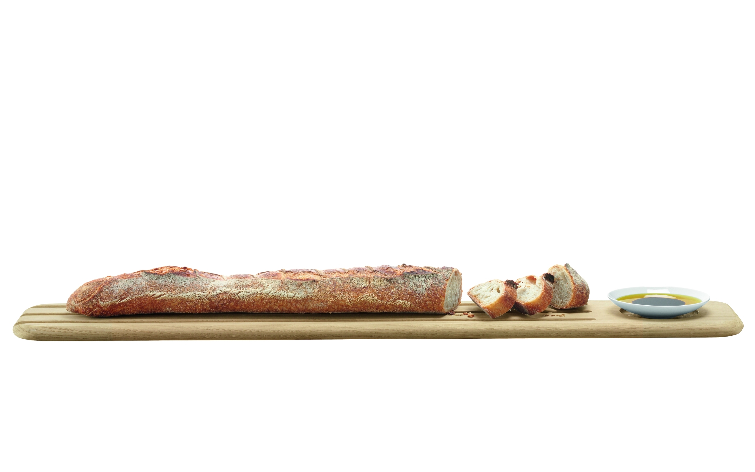 L.S.A. Dine Broodplank - Met Dipschaaltje - 78 cm - Wit