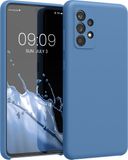 kwmobile hoesje geschikt voor Samsung Galaxy A52 / A52 5G / A52s 5G - Hoesje met siliconen coating - Smartphone case in jeansblauw