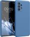 kwmobile hoesje geschikt voor Samsung Galaxy A52 / A52 5G / A52s 5G - Hoesje met siliconen coating - Smartphone case in jeansblauw