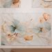 PETTI Artigiani Italiani - Amerikaanse placemats met digitale print, Amerikaanse placemats van stof en wasbaar (set van 2-30 x 45 cm) Marble Flower, 100% Made in Italy