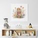 Lion Poster / Affiche Carrée Enfants - 80x80 cm