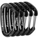 FresKaro Mousquetons Simples Aluminium et Dégaines, 8kN-816kg, Solide, Multi-Fonction pour Clef, Porte Clé, Sac à Dos, Exterieur Randonnée, Petit, Mini 6cm, Noir
