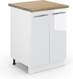 Vicco Fame-Line Keukenonderkast – 60 cm, WB Eik Wit Hoogglans