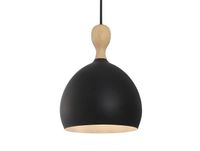 Halo Design Suspension Dueodde, noir, Ø 18 cm, métal, E27