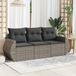 Maison Exclusive - Ensemble de jardin pour le jardin, composé de 3 pièces avec coussins, gris, en polyrotin