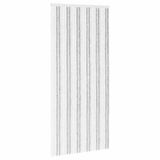 vidaXL Insectengordijn Chenille Lichtgrijs en wit 100 x 220 cm