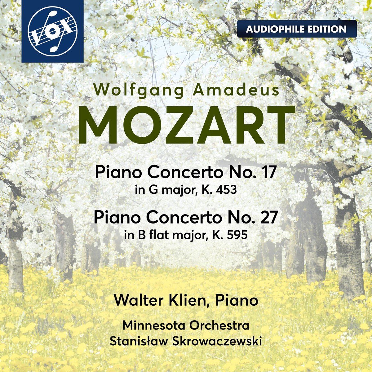 OUTHERE Walter Klien, Minnesota Orchestra, Stanislaw Skrowaczewski - Mozart: Piano Concertos Nos. 17 & 27 (CD)