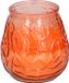 Arti Casa Citronella lowboy tuin kaars in oranje glas - 10 cm - 15 branduren