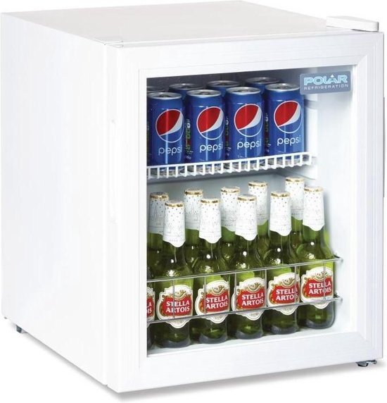 Polar Mini koelkast met glazen deur - Wit