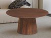 MIGADON Table basse ronde 80 cm brun clair