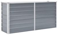 Bac à plantes surélevé - Acier galvanisé - 160 x 40 x 77 cm - Facile à nettoyer - Durable - Gris